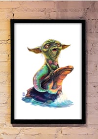 Image 2 of Yoda Mermaid - A3 Poster Print