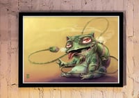 Image 2 of Bulbasaur (Yellow Background) - A3 Poster Print