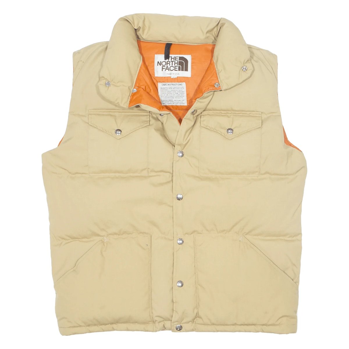 Vintage 80s The North Face Brown Label Down Vest - Tan | WAY Vintage 80s The North Face Brown Label Down Vest - Tan | WAY