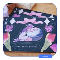 Image 1 of love you, love the world sticker sheet