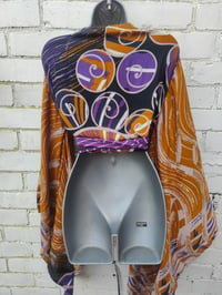 Image 2 of Stevie sari tie top with tassles purple and gold mustard 