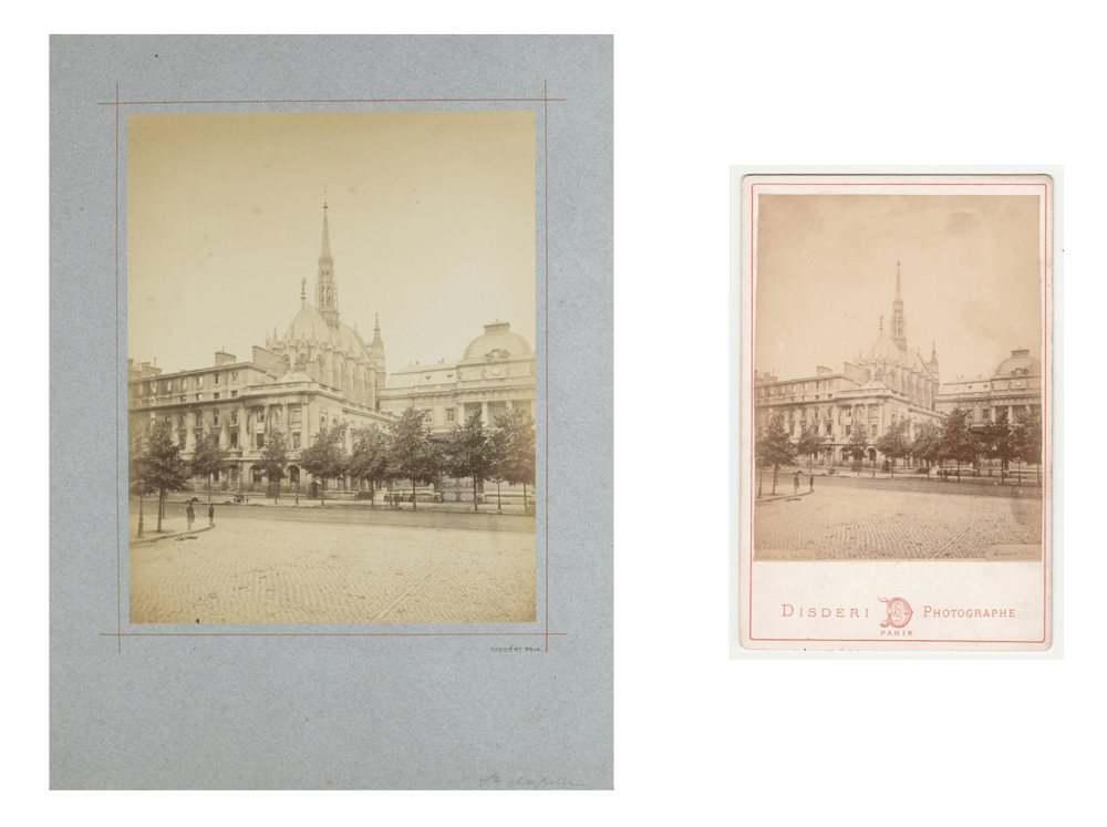 Image of Disdéri: Commune de Paris, Ruines de Paris, albumen print ca. 1871 (lot of two)
