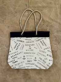 Image 1 of RRL NAVY STENCILS TOTE BAG