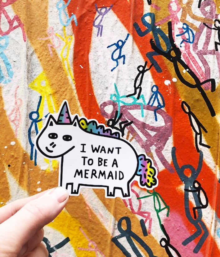 Image of Mermaid Colour Sticker