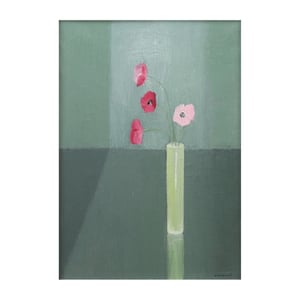 Image of Mid Century, Painting of Poppies, HELGE HOLMLUND 