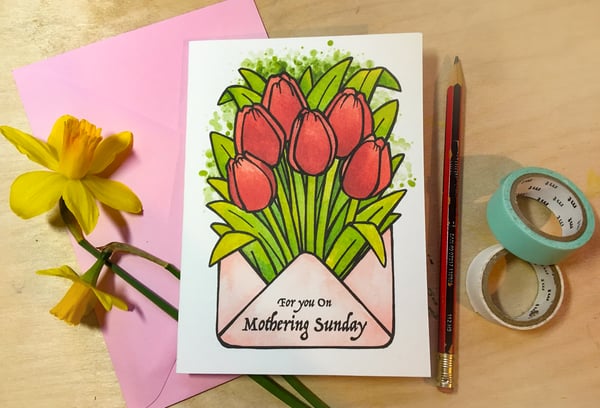 Image of Mother's Day Card: Tulips for Mothering Sunday