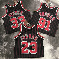 Image 2 of Championship Pack-97-98 Chicago Bulls-Black Pinstripe