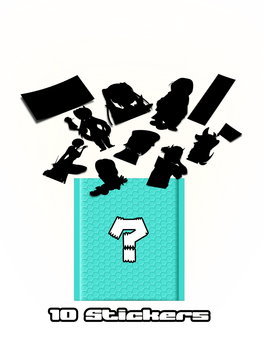 Image of 10 mystery stickers for $15 plus 2 free keychains! Limited stock