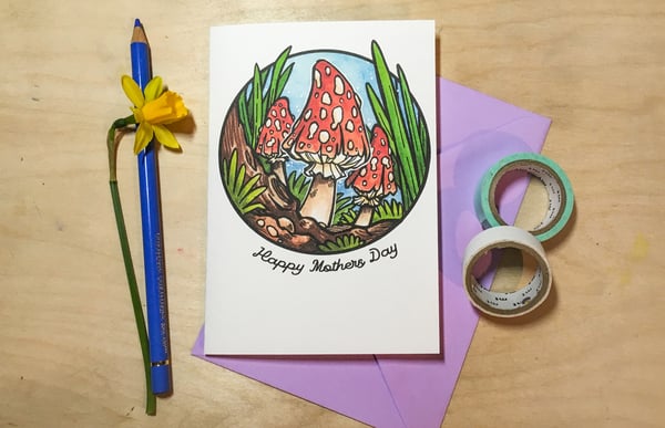 Image of Mother's Day Card: Mushrooms for Mum