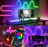 App control decorative LED lights strip, music sync,colour changing 