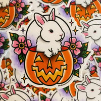 Pumpkin Bucket Bunny Sticker