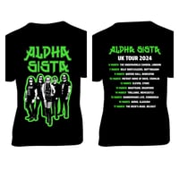 Alpha Sista band image UK tour 2024 t-shirt