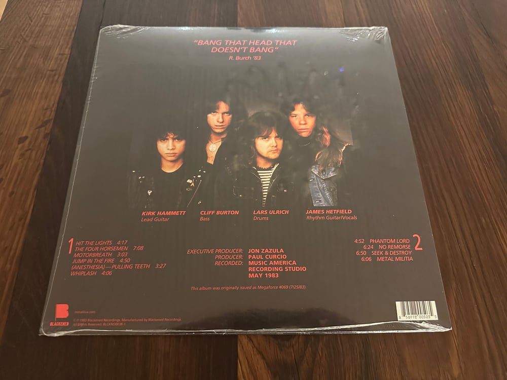 Metallica -Kill Em All Vinyl