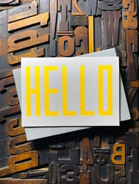 Image 4 of Hello | Typographic Letterpress Card