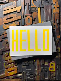 Image 5 of Hello | Typographic Letterpress Card