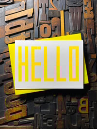 Image 3 of Hello | Typographic Letterpress Card