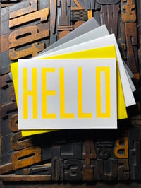 Image 1 of Hello | Typographic Letterpress Card