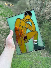 Image 2 of 70's Pornstasche Dude - Sage Green