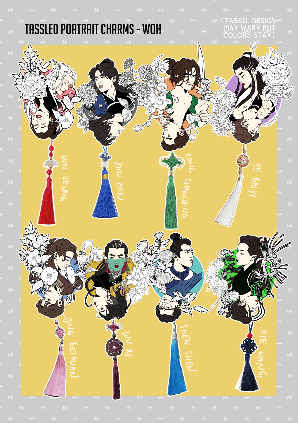 PRE-ORDER danmei tasseled charms