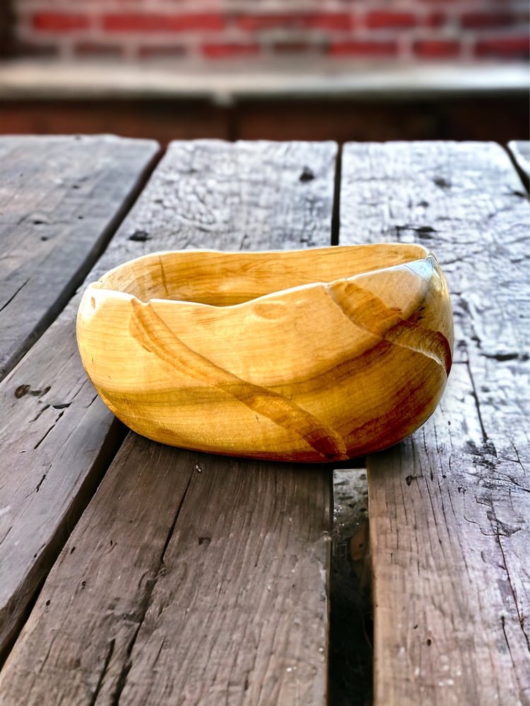 Image of Hand-Carved Maple Bowl