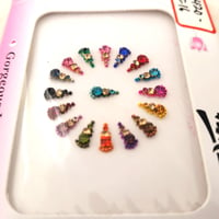 Image 2 of Small & Tiny Bindis Crystal with Multicolors as Wedding Collection