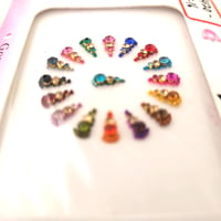 Image 3 of Small & Tiny Bindis Crystal with Multicolors as Wedding Collection