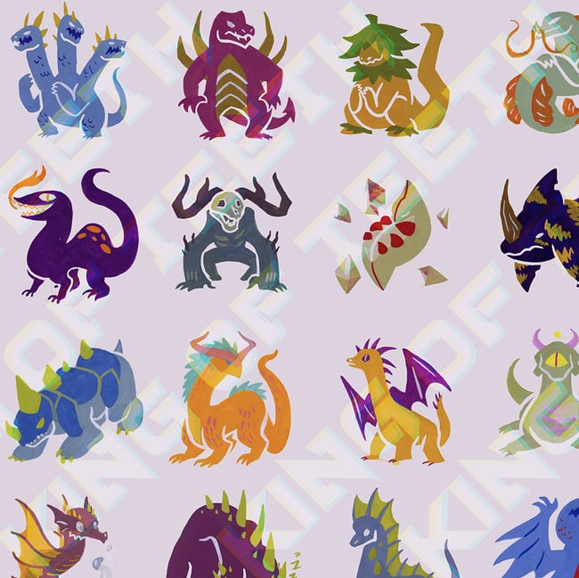 BLIND BOX DRAGONS - Original Art