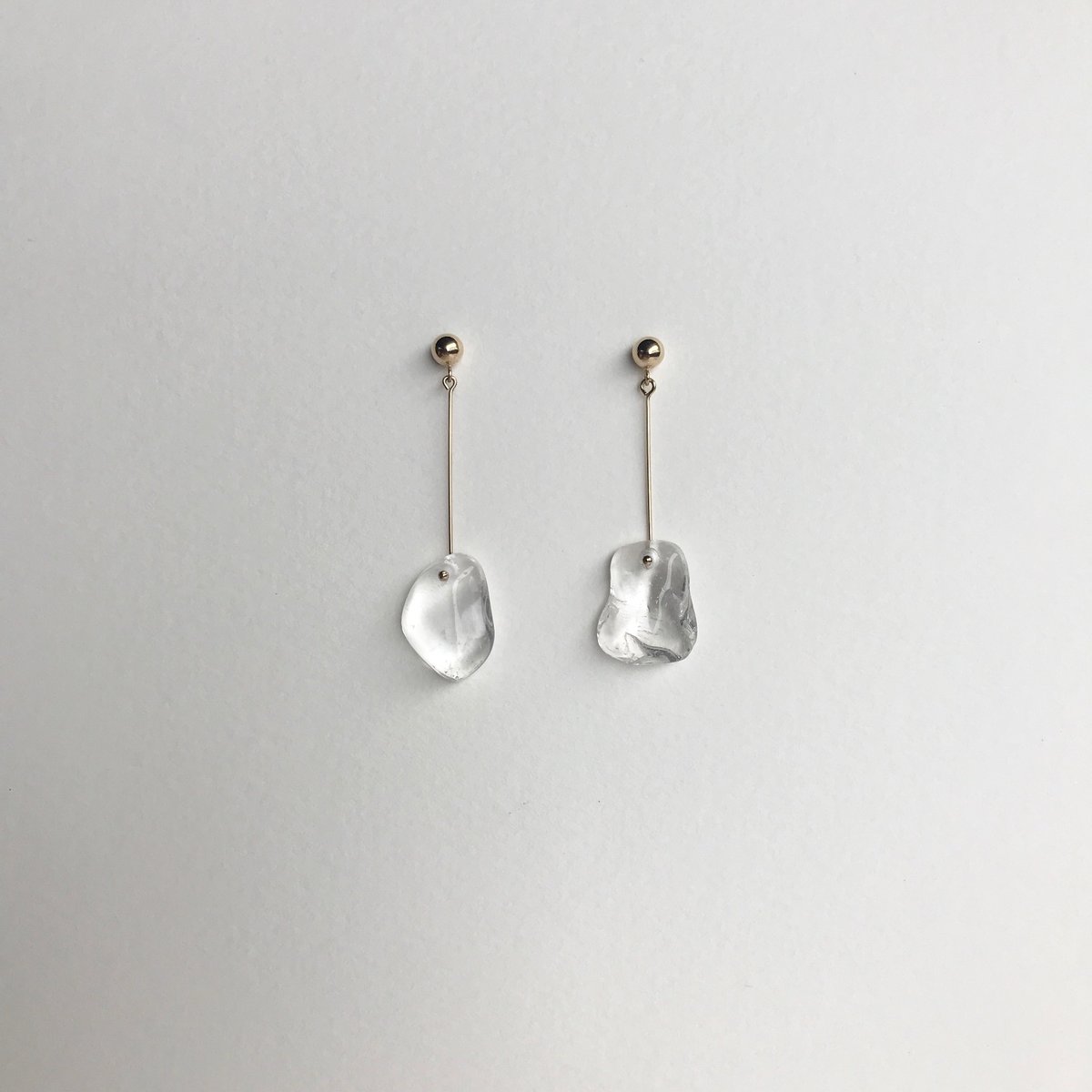 Image of Clear Quartz Drop Earrings Pair (1)