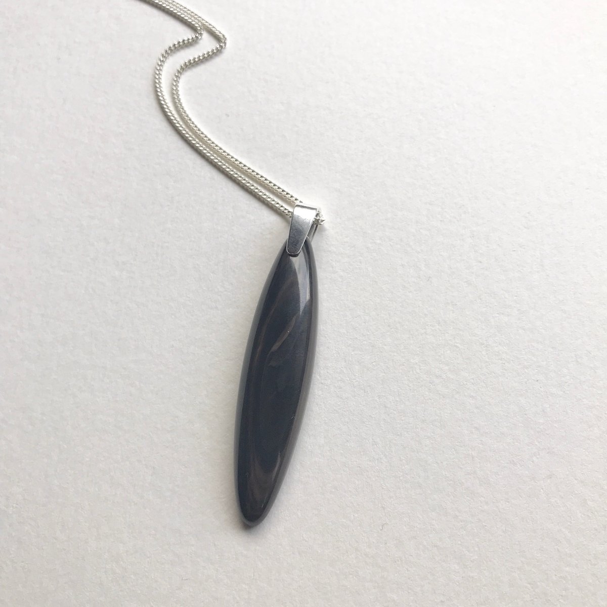 Gold Sheen Obsidian Necklace Gold Sheen Obsidian Necklace