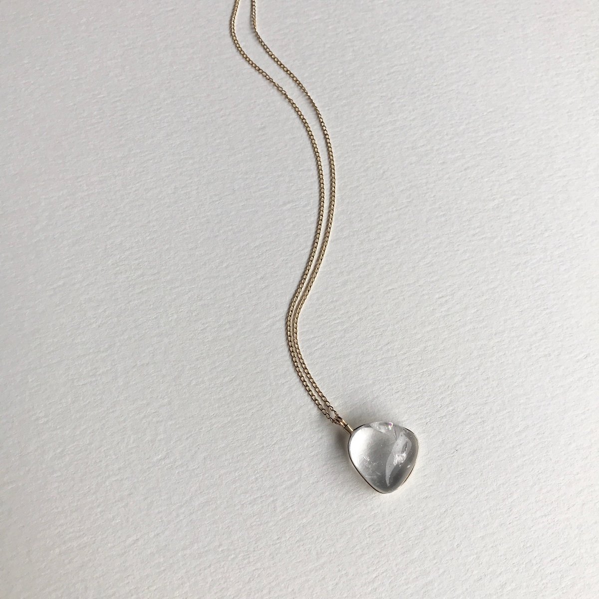 Image of Clear Quartz Drop Necklace (3)