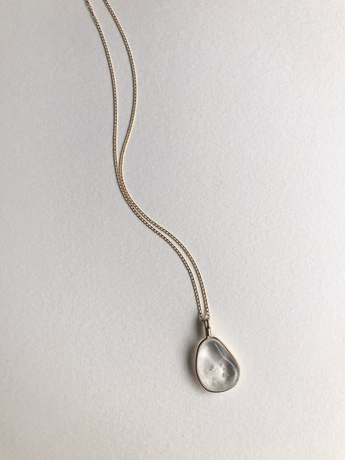 Image of Clear Quartz Drop Necklace (4)