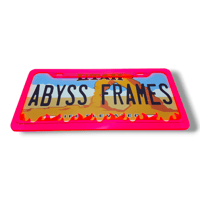 Flame Fluorescent Red License Plate Frame