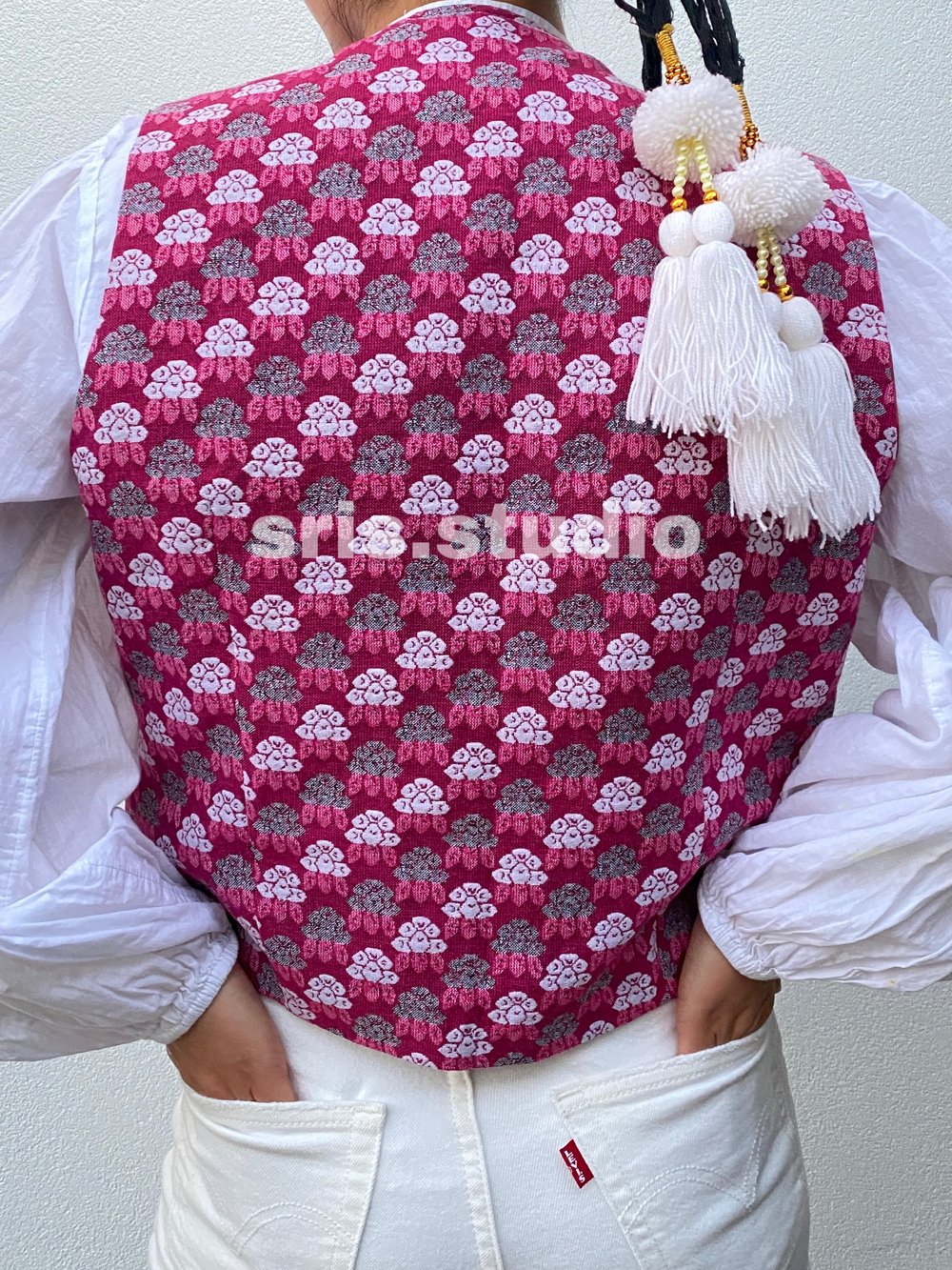 Image of Dhaka Vest in Pink