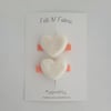 Felt Heart clip //  Tangerine coral  // Posie Collection