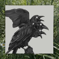 Image 1 of Four Headed Raven Art Print