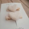 Felt Heart clip //  Cream  // Posie Collection