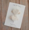 Felt Heart clip //  Cream  // Posie Collection