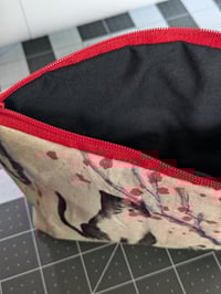 Image 4 of Asian Watercolor Cats and Sakura Zippered Clutch Bag