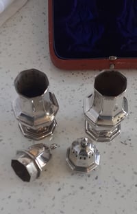 Image 2 of Pair of Silver Pepper Pots