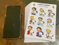 Image 4 of [STICKER SHEET] J-Hope x Snoopy (Preorder)