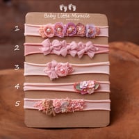 Image 2 of Baby headbands set pink