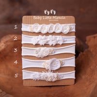 Image 2 of Baby headbands set white