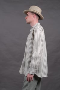 Image 4 of BED SHIRT - Ecru+brown Stripe £195.00