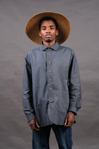 Image 4 of Huegnoit Shirt - BlueGrey cotton £235.00