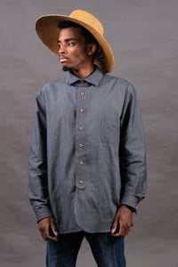 Image 6 of Huegnoit Shirt - BlueGrey cotton £235.00