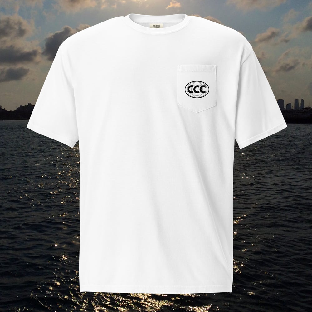 Image of Coral City Camera Sunset Pocket Tee