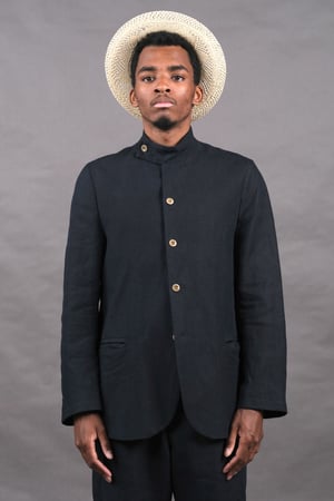 Image of FOURNIER JACKET - Navy linen £435.00