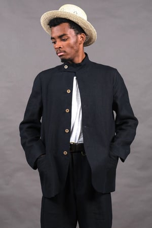 Image of FOURNIER JACKET - Navy linen £435.00