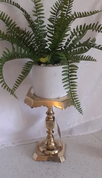 Image 1 of Vintage Brass Plant Stand
