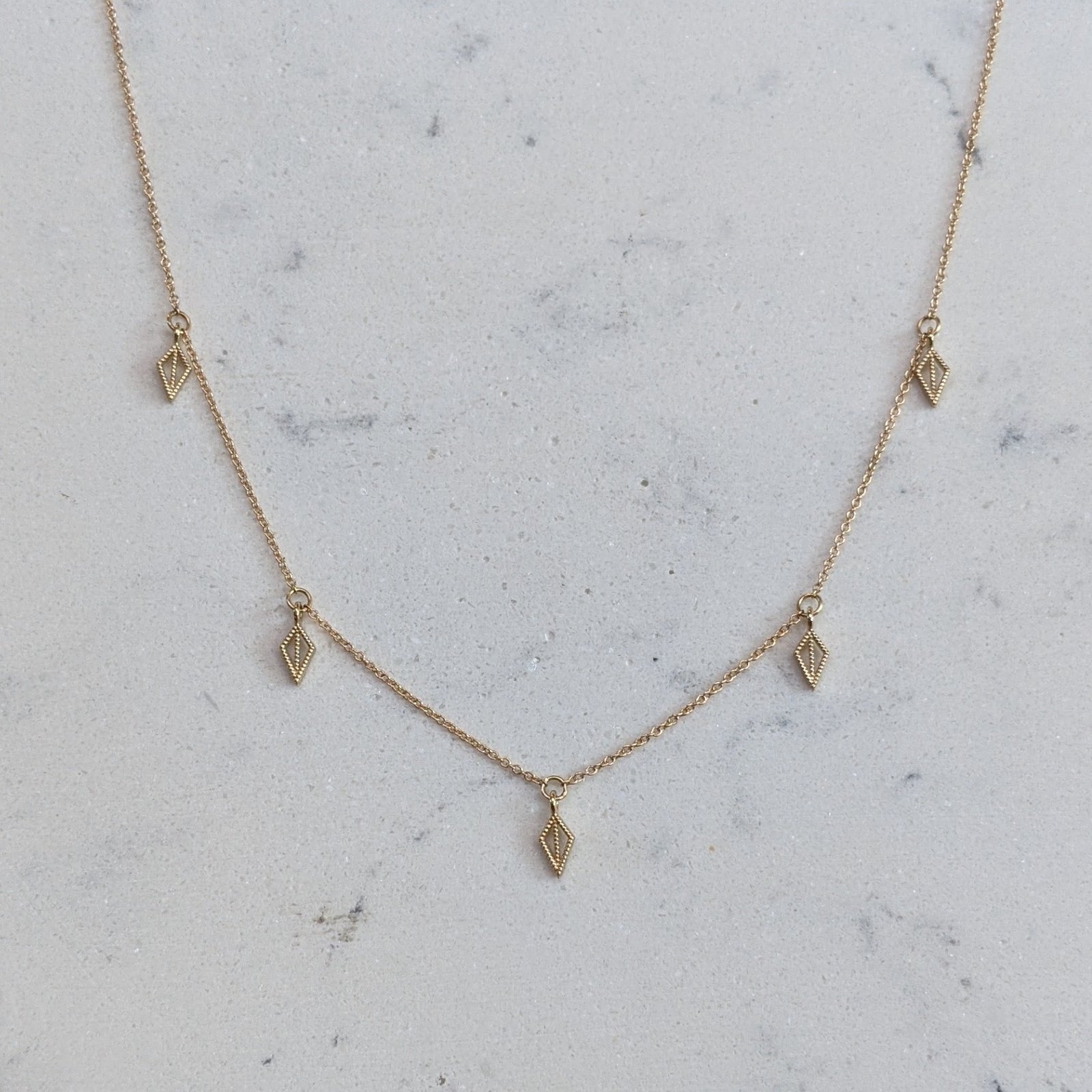 5 Charm Necklace - 14k | Stephanie Ellis Jewelry 5 Charm Necklace - 14k | Stephanie Ellis Jewelry